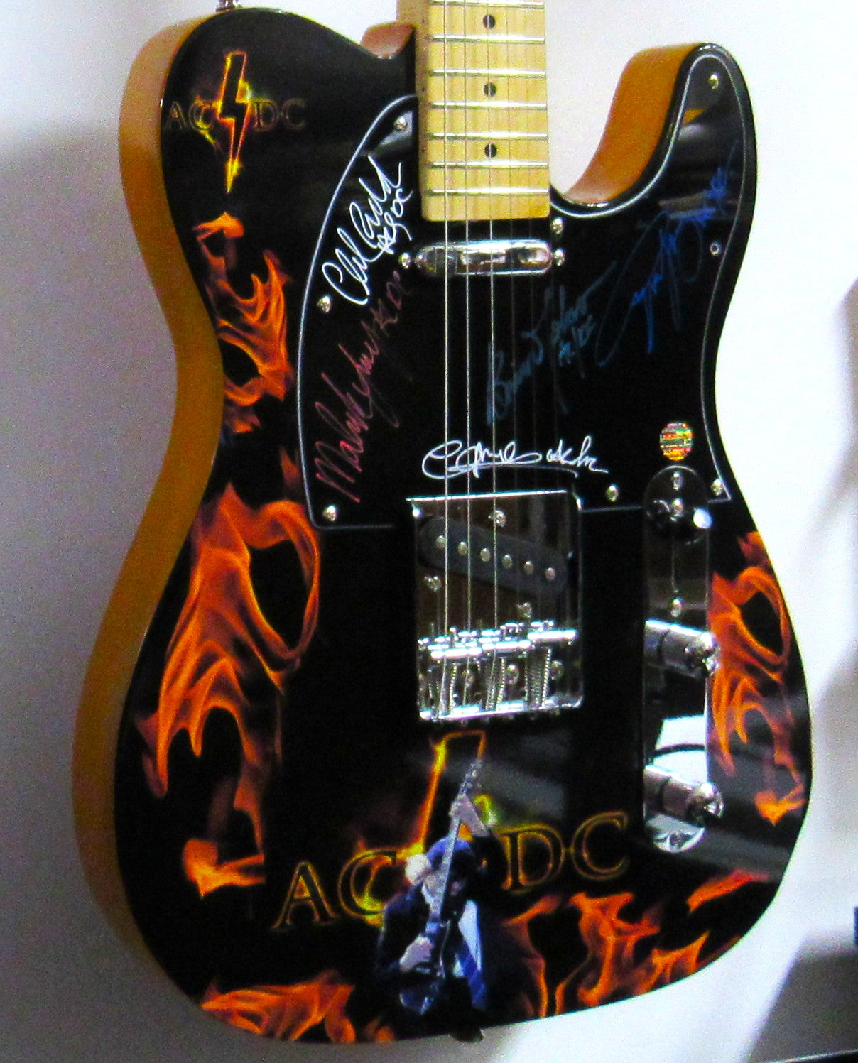 AC/DC Autographed Guitar - Zion Graphic Collectibles