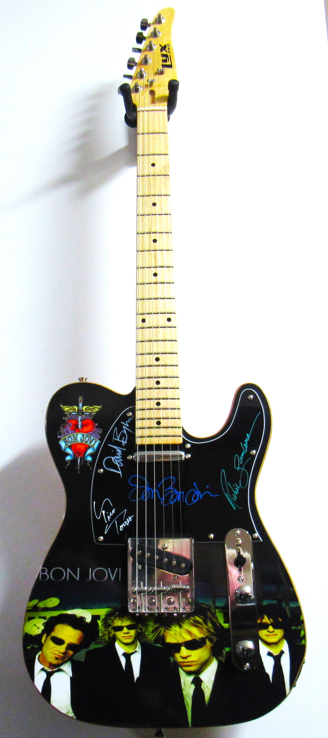 Bon Jovi Autographed guitar - Zion Graphic Collectibles