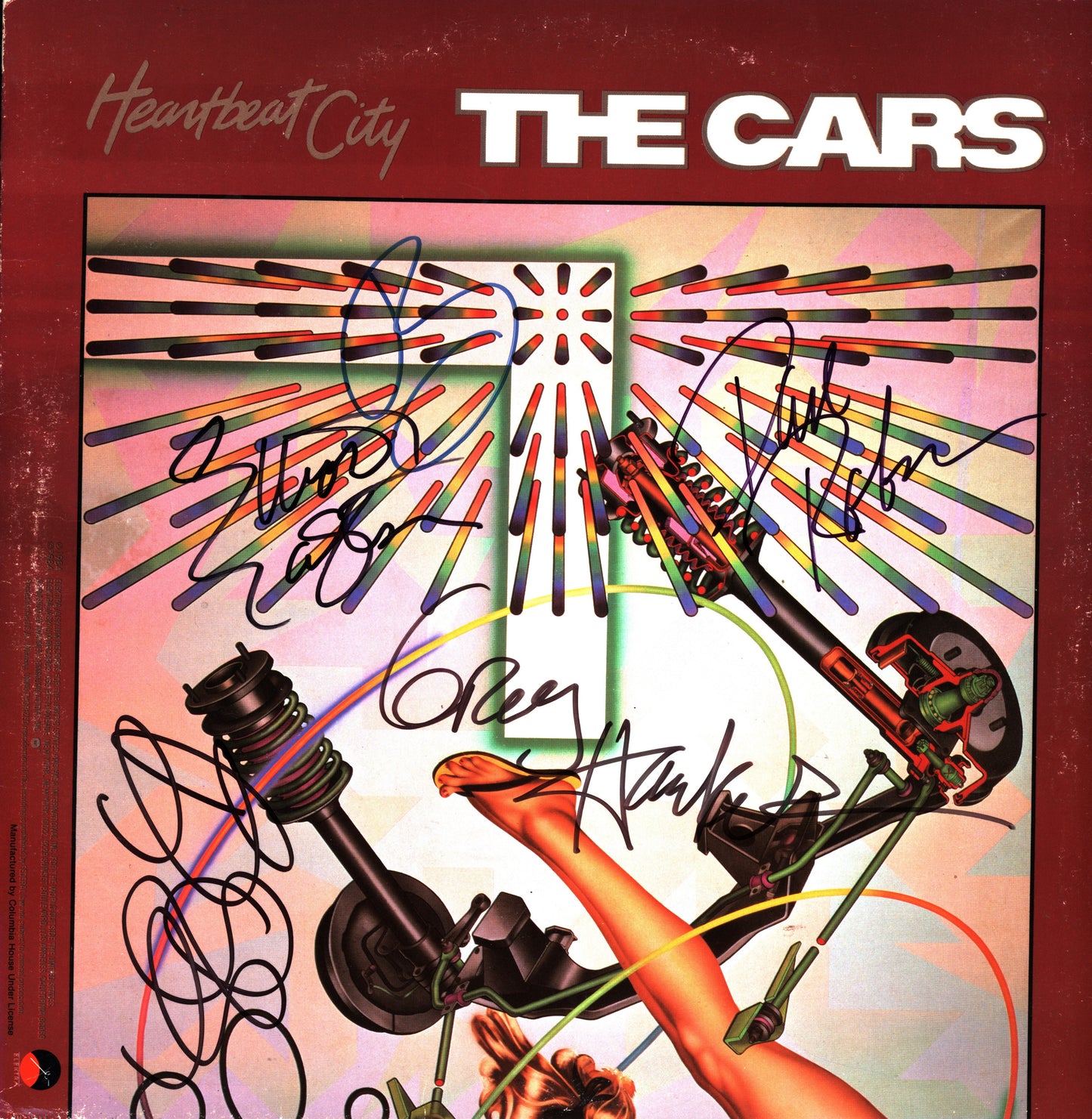 The Cars Autographed Lp - Zion Graphic Collectibles
