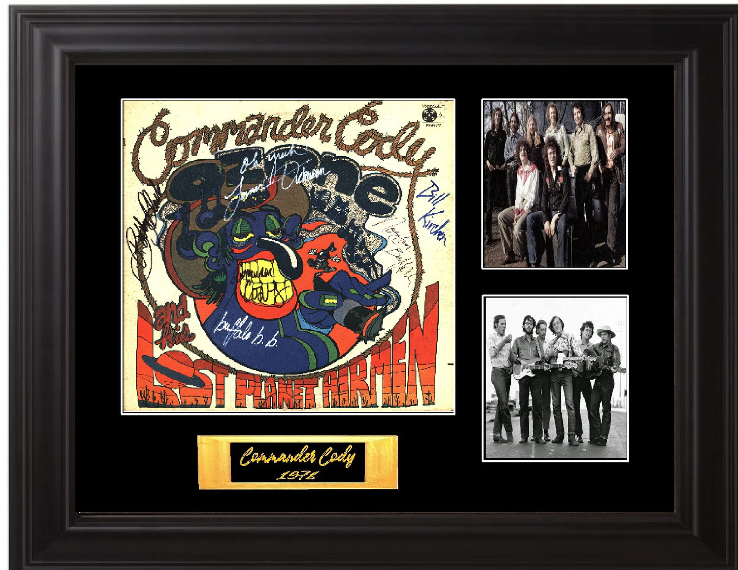 Commander Cody & His Lost Planet Airmen Band Signed lp - Zion Graphic Collectibles