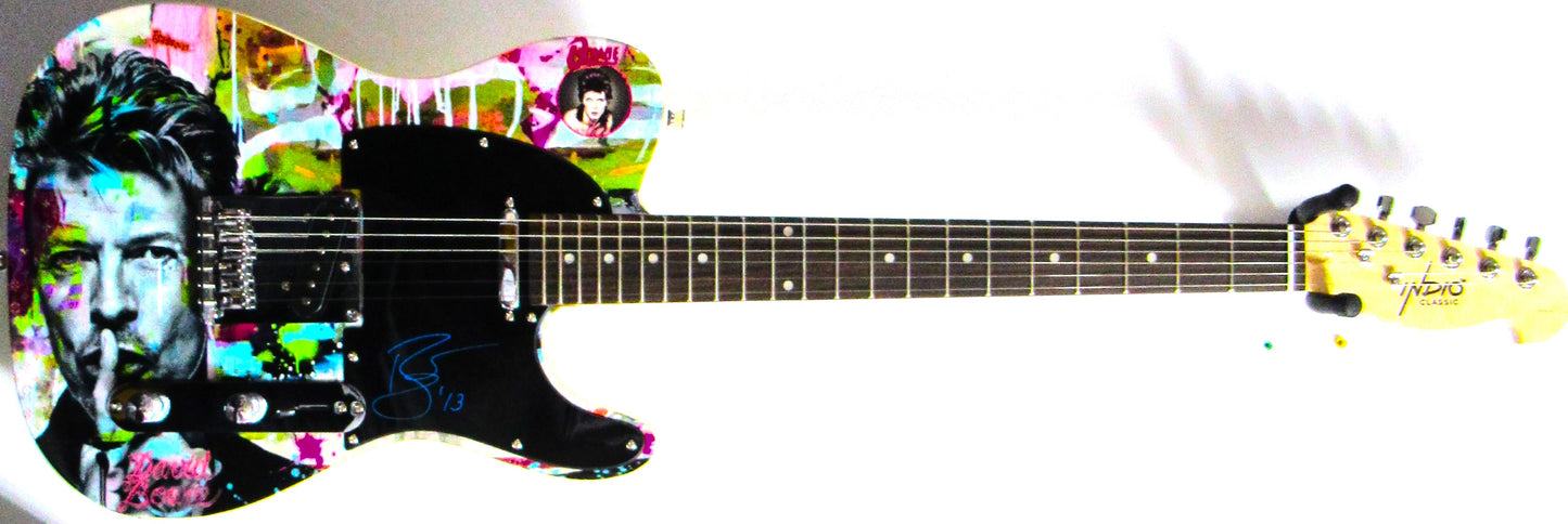 David Bowie Custom Autographed Guitar - Zion Graphic Collectibles