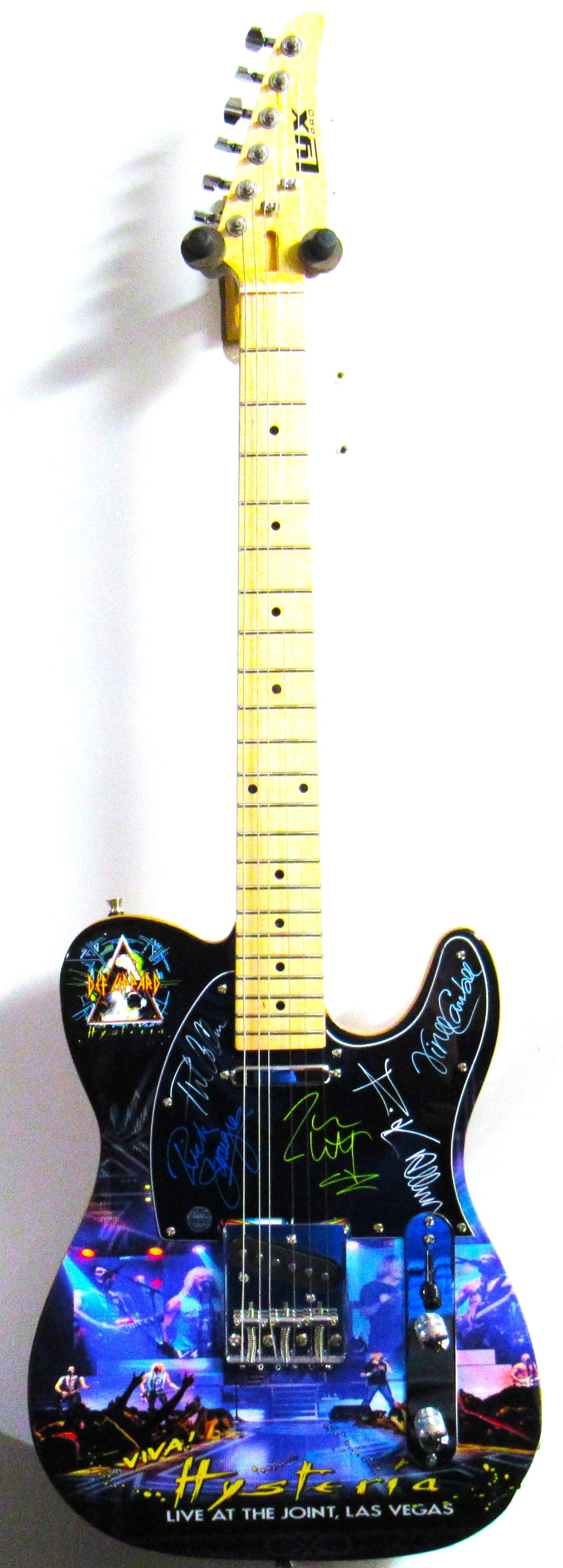 Def Leppard Autographed Custom Guitar - Zion Graphic Collectibles