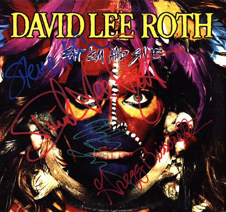 David Lee Roth Autographed Lp "Eat 'Em and Smile" - Zion Graphic Collectibles