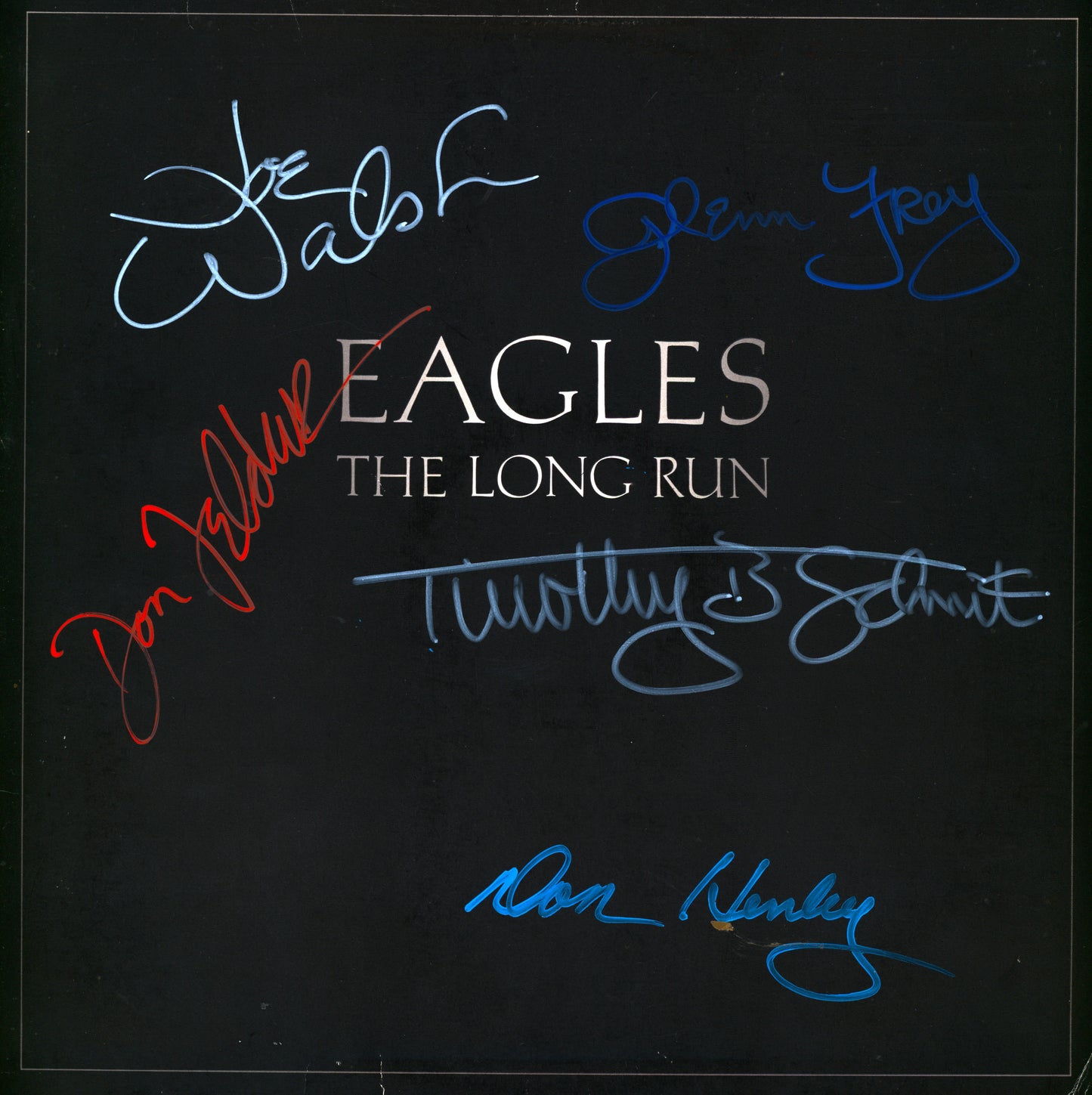 The Eagles Band Signed the Long Run Lp - Zion Graphic Collectibles