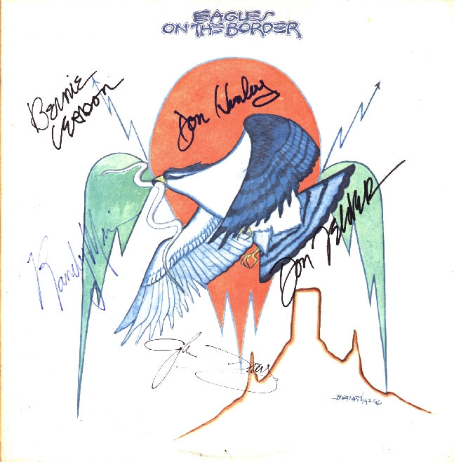 The Eagles Band Signed On The Border Album - Zion Graphic Collectibles