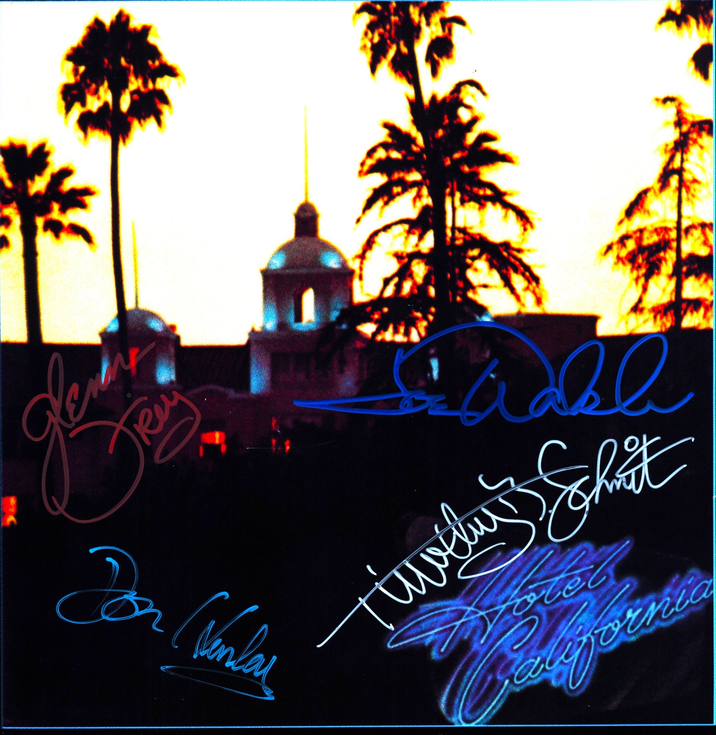 Eagles Autographed Hotel California - Zion Graphic Collectibles