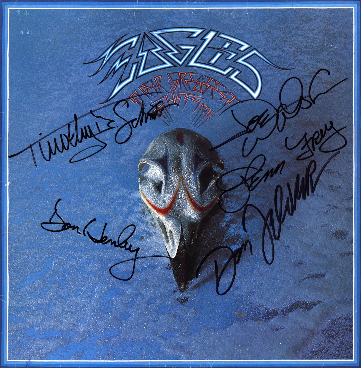 Eagles Autographed Lp "Their Greatest Hits" - Zion Graphic Collectibles