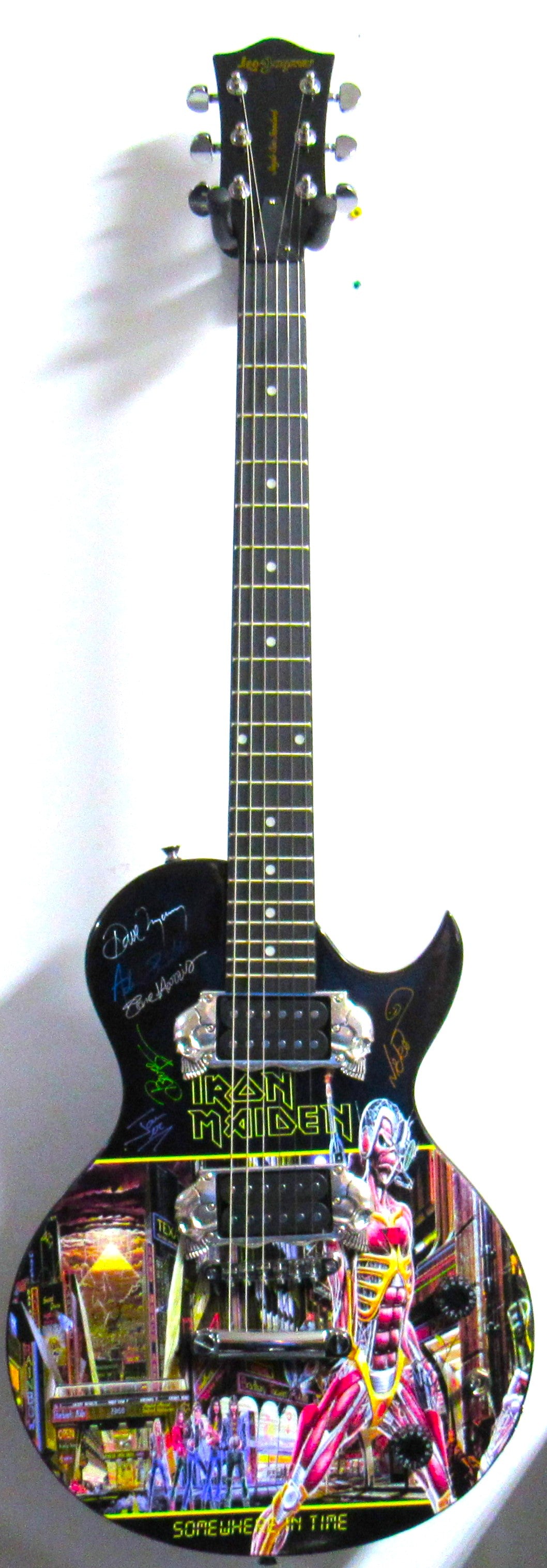 Iron Maiden - Autographed Custom Guitar - Zion Graphic Collectibles