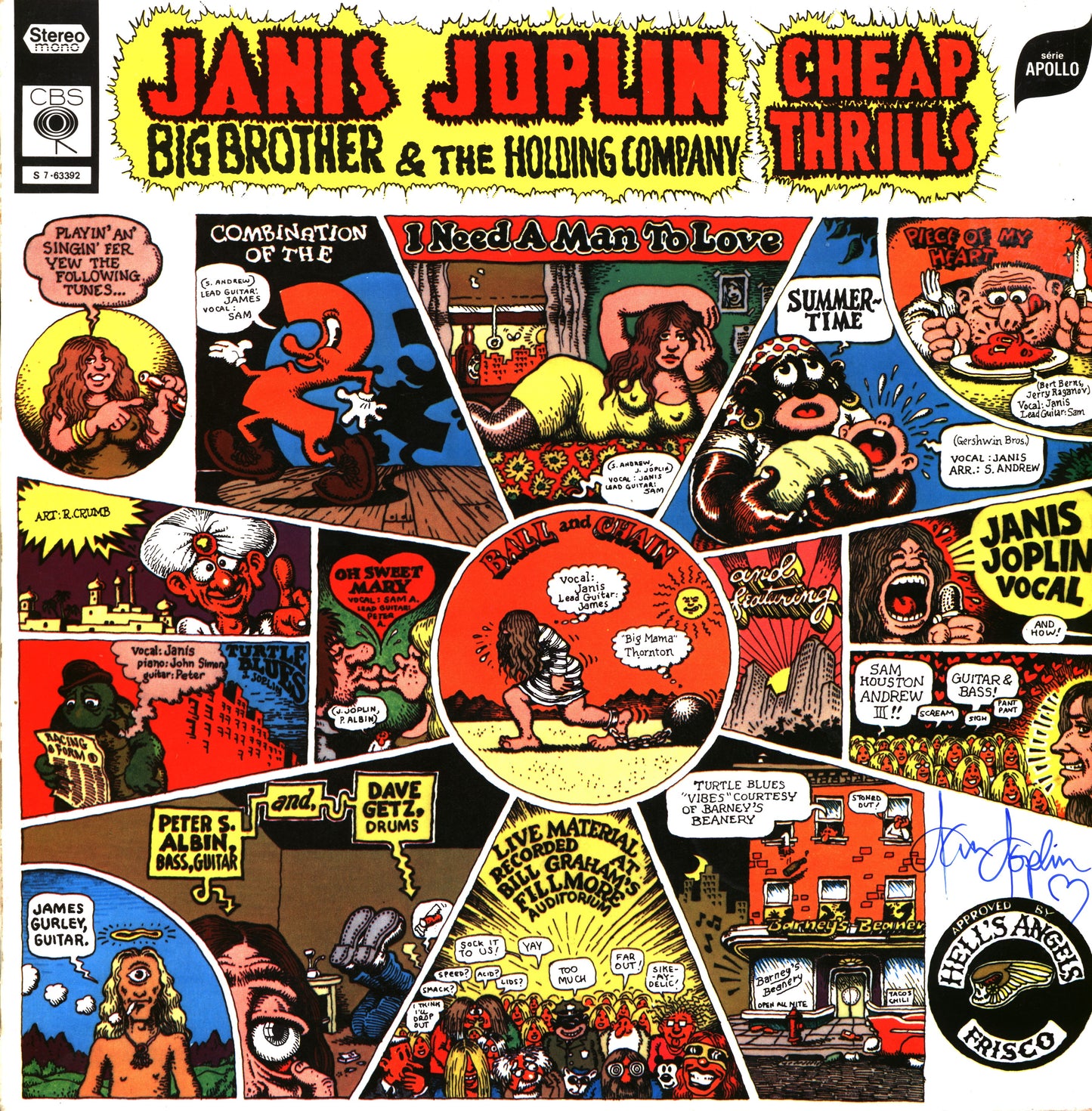 Janis Joplin Autographed Rare French Release LP - Zion Graphic Collectibles