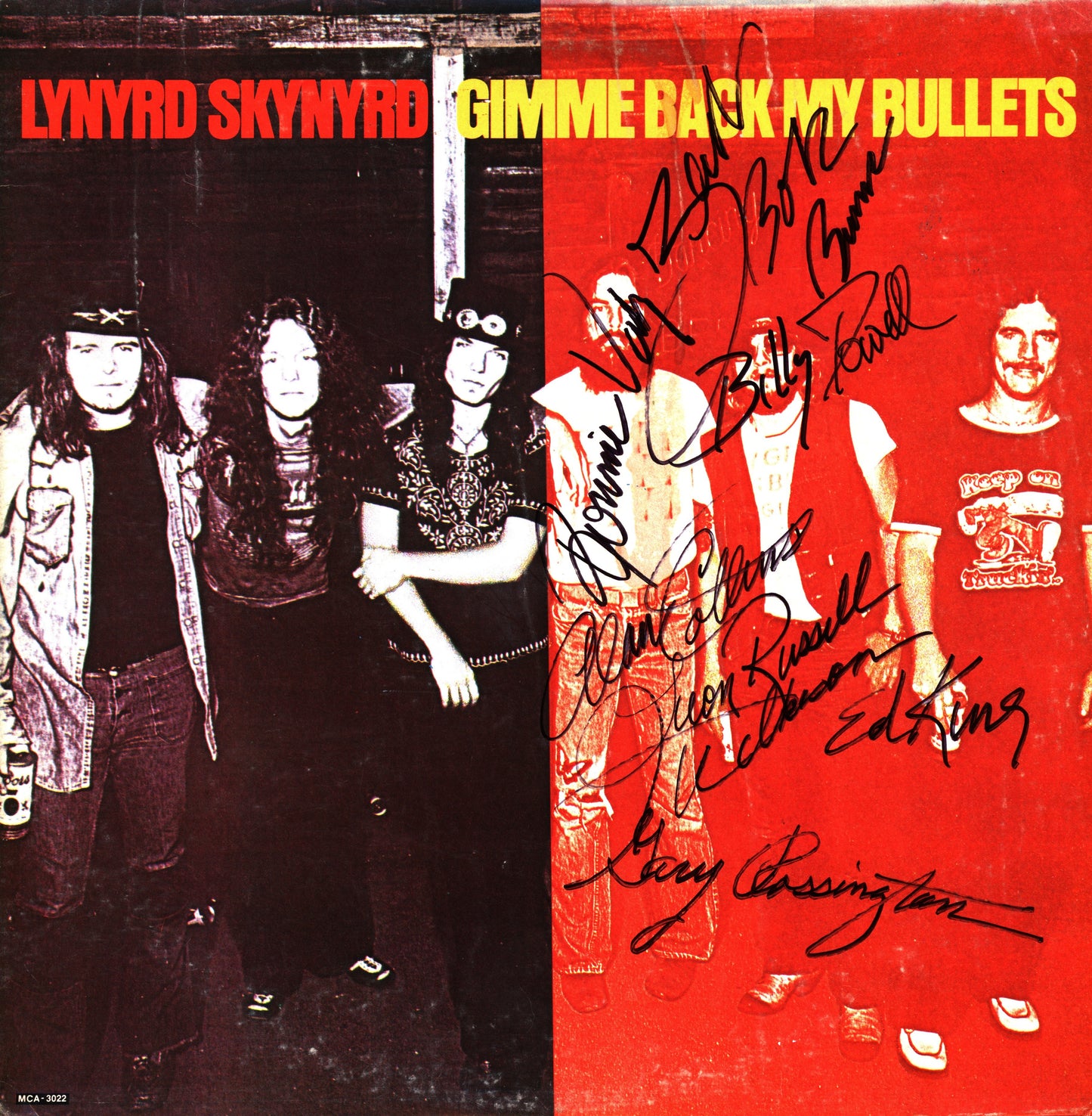 Lynyrd Skynyrd Band Signed Gimme Back My Bullets Album - Zion Graphic Collectibles
