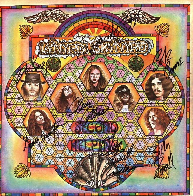 Lynyrd Skynyrd Second Helping Autographed LP Framed COA