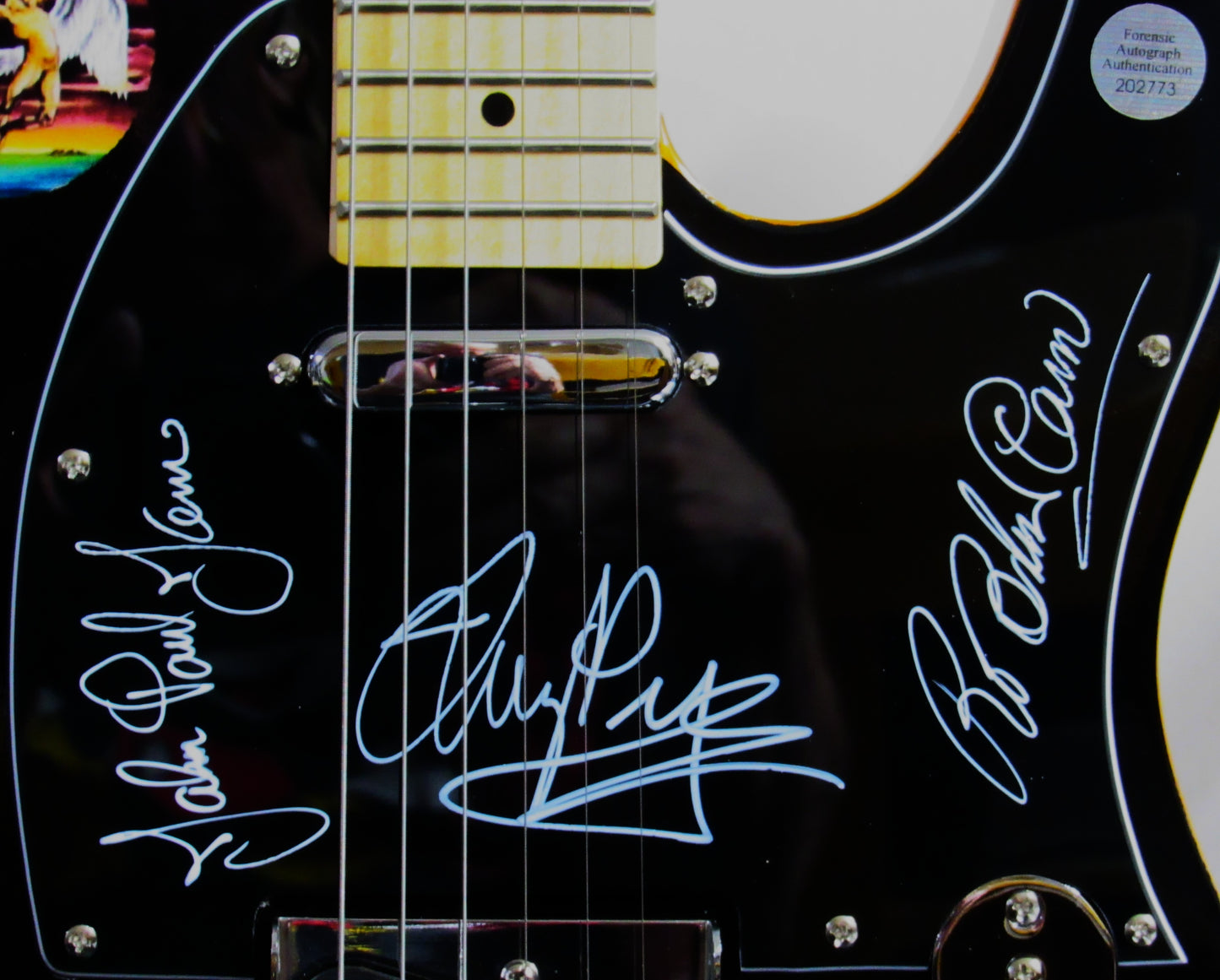 Led Zeppelin Autographed Custom Guitar - Zion Graphic Collectibles