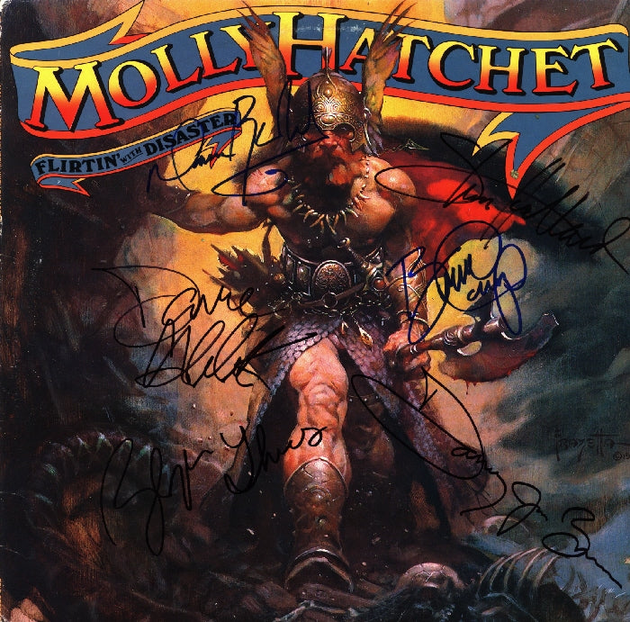 Molly Hatchet Autographed lp - Zion Graphic Collectibles