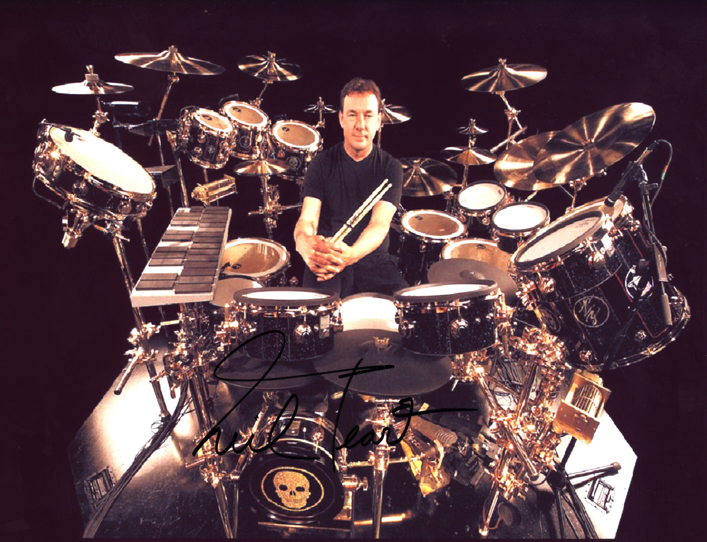 Neil Peart Autographed Photo - Zion Graphic Collectibles