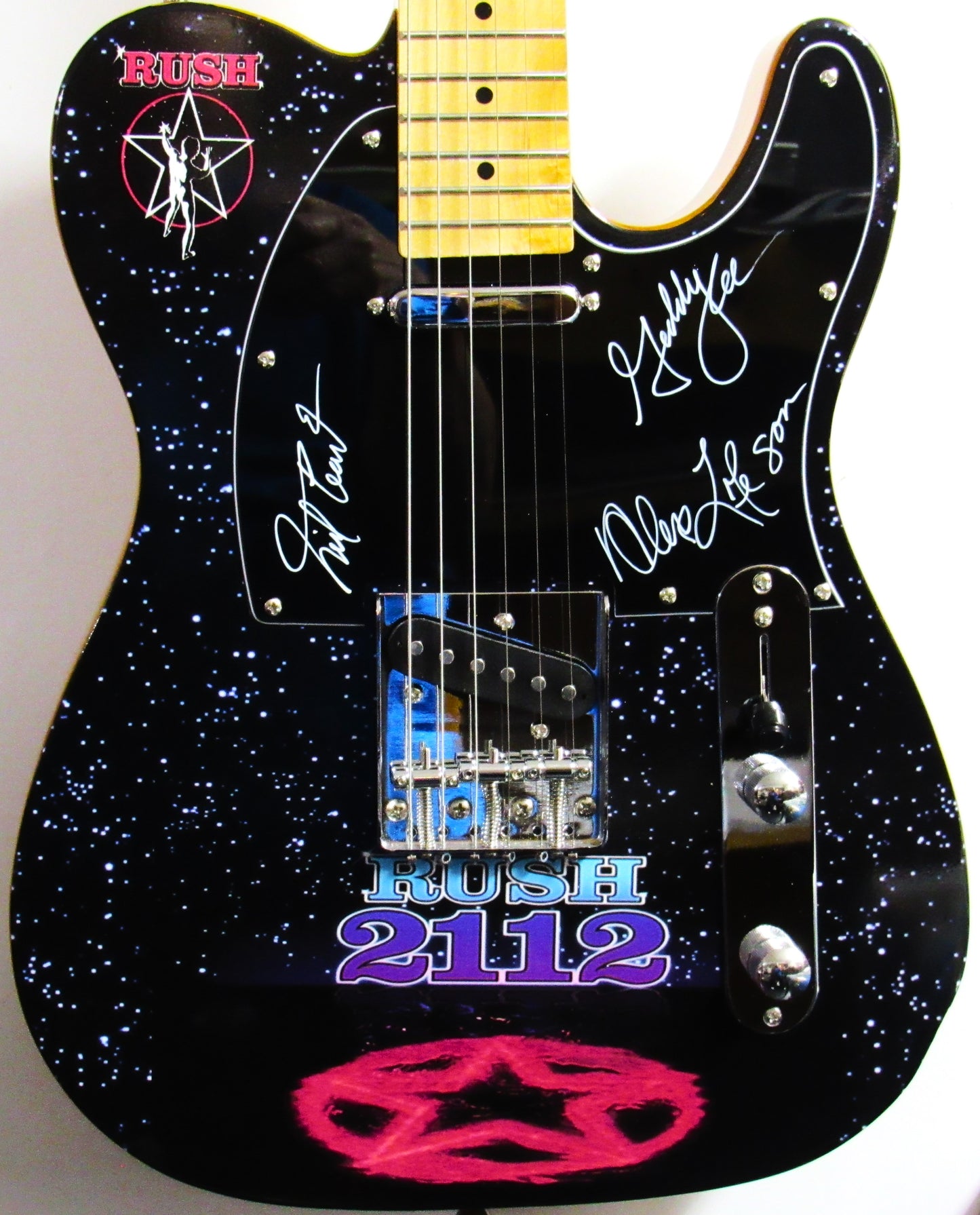 Rush Autographed Guitar - Zion Graphic Collectibles