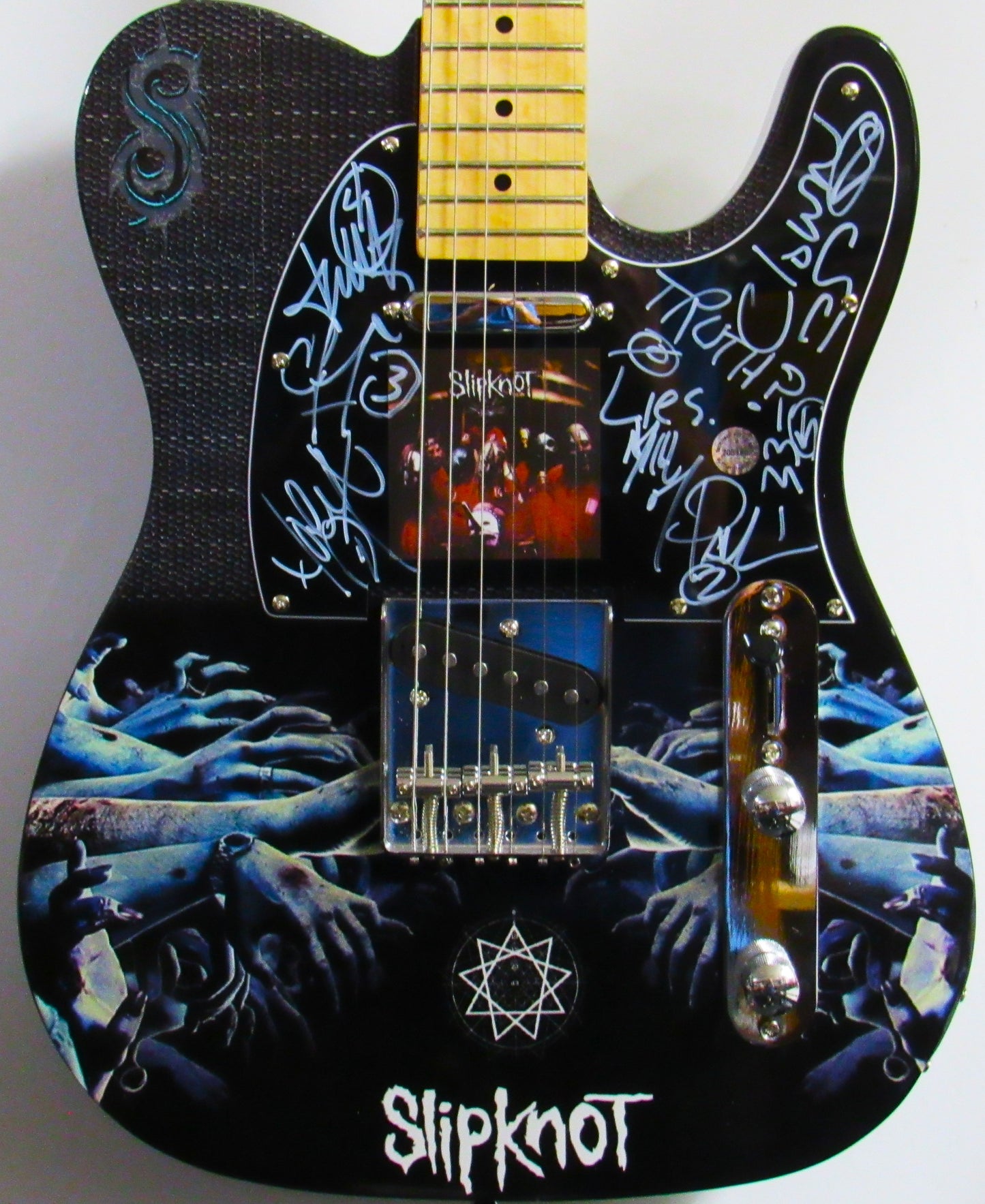 Slipknot Autographed Guitar - Zion Graphic Collectibles
