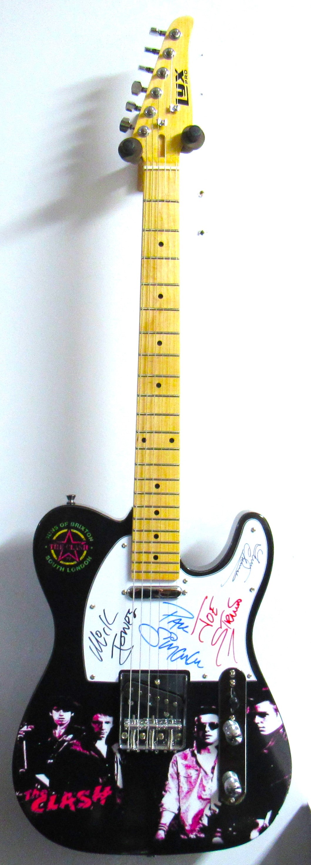 The Clash Custom Signed Guitar - Zion Graphic Collectibles