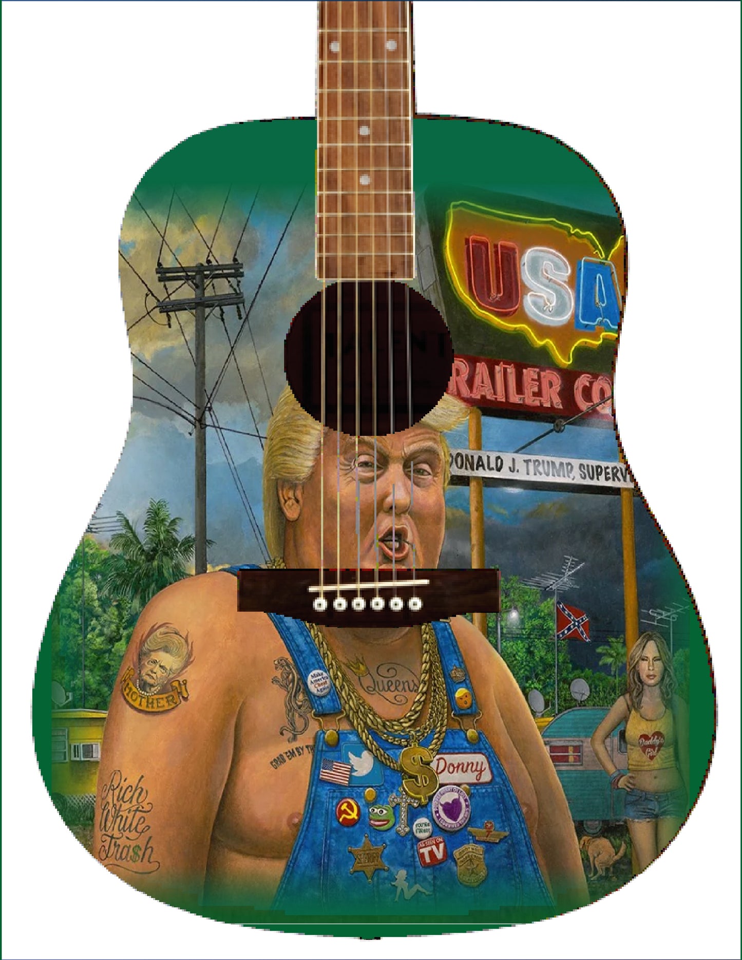 Trump Custom Guitar - Zion Graphic Collectibles