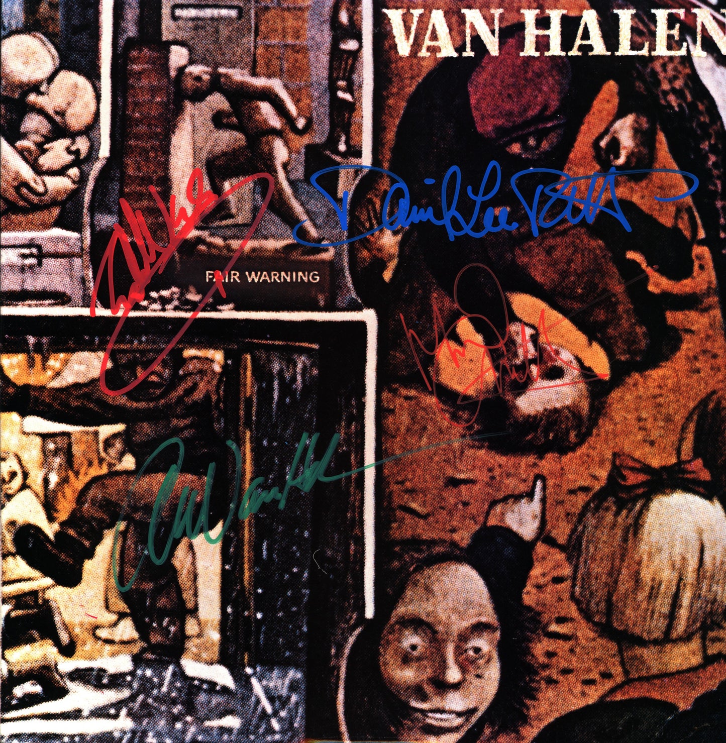 Van Halen Autographed Lp "Fair Warning" - Zion Graphic Collectibles
