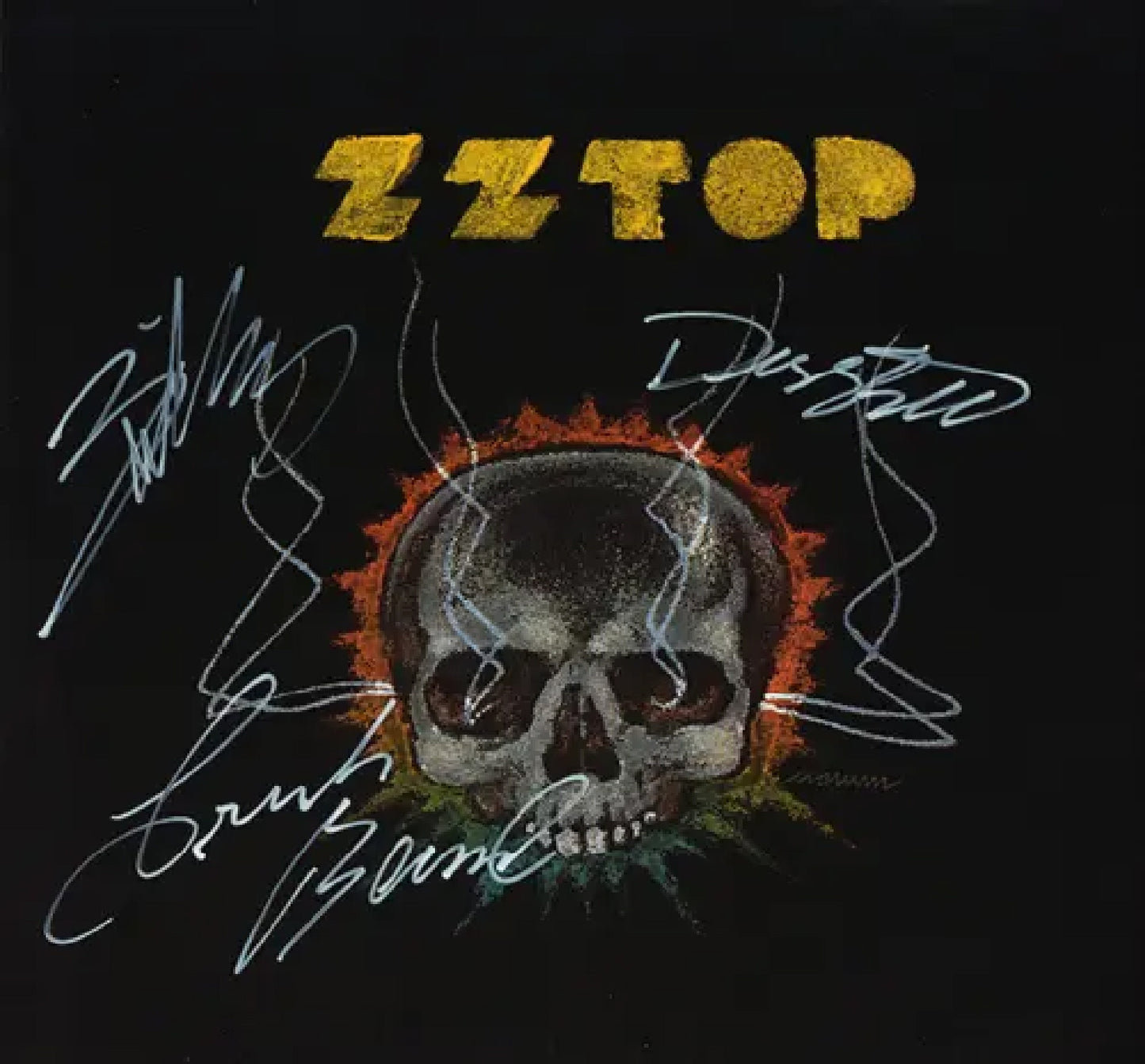 ZZ Top Band Autographed Album