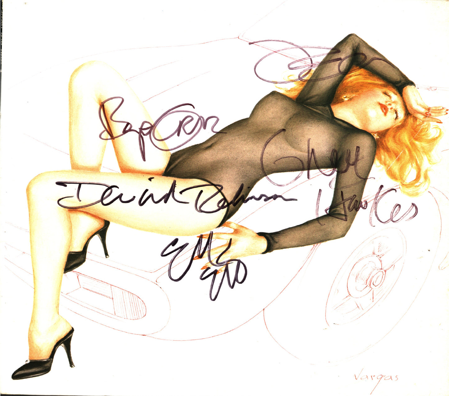 The Cars Autographed Lp - Zion Graphic Collectibles