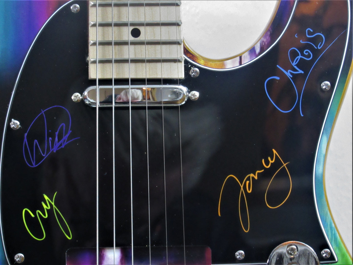 Coldplay Autographed Custom Guitar - Zion Graphic Collectibles