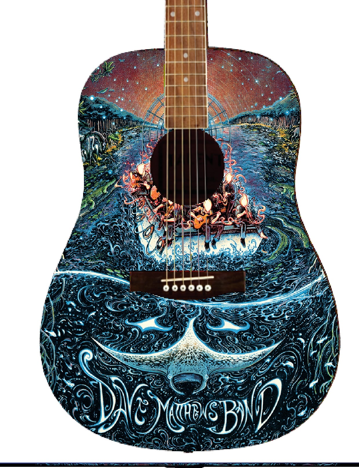 Dave Matthews Band Custom Guitar - Zion Graphic Collectibles