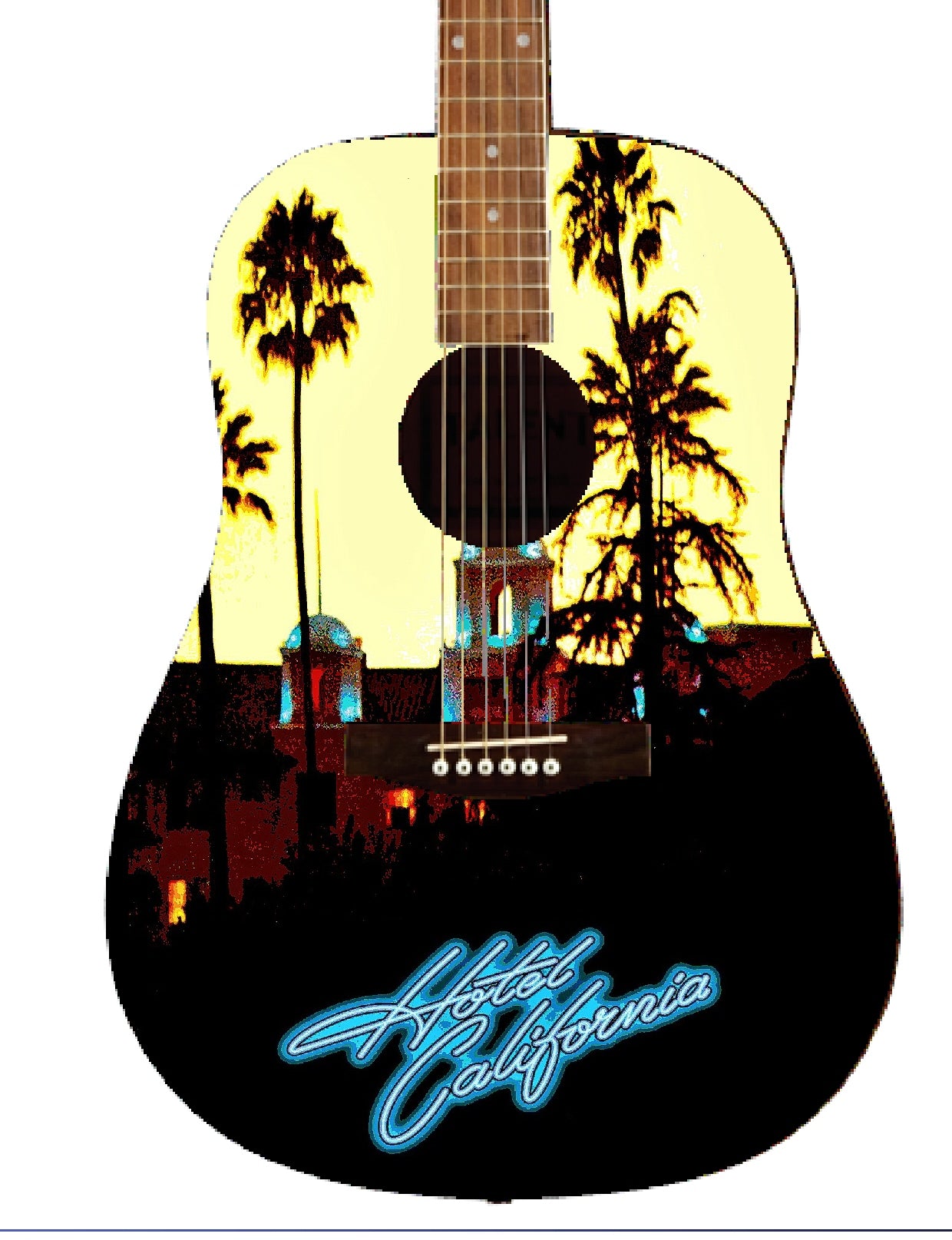 The Eagles Custom Guitar - Zion Graphic Collectibles