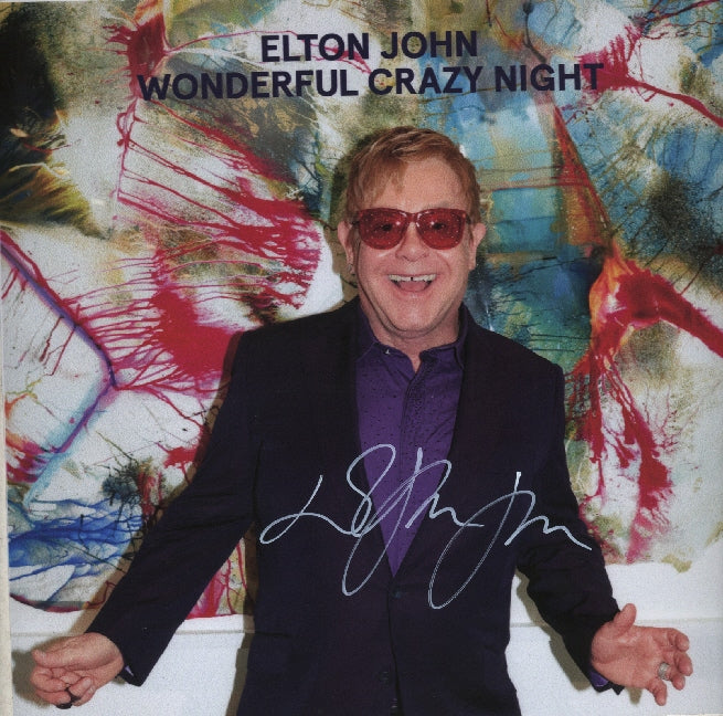 Elton John Autographed Wonderful Crazy Night LP Flat - Zion Graphic Collectibles