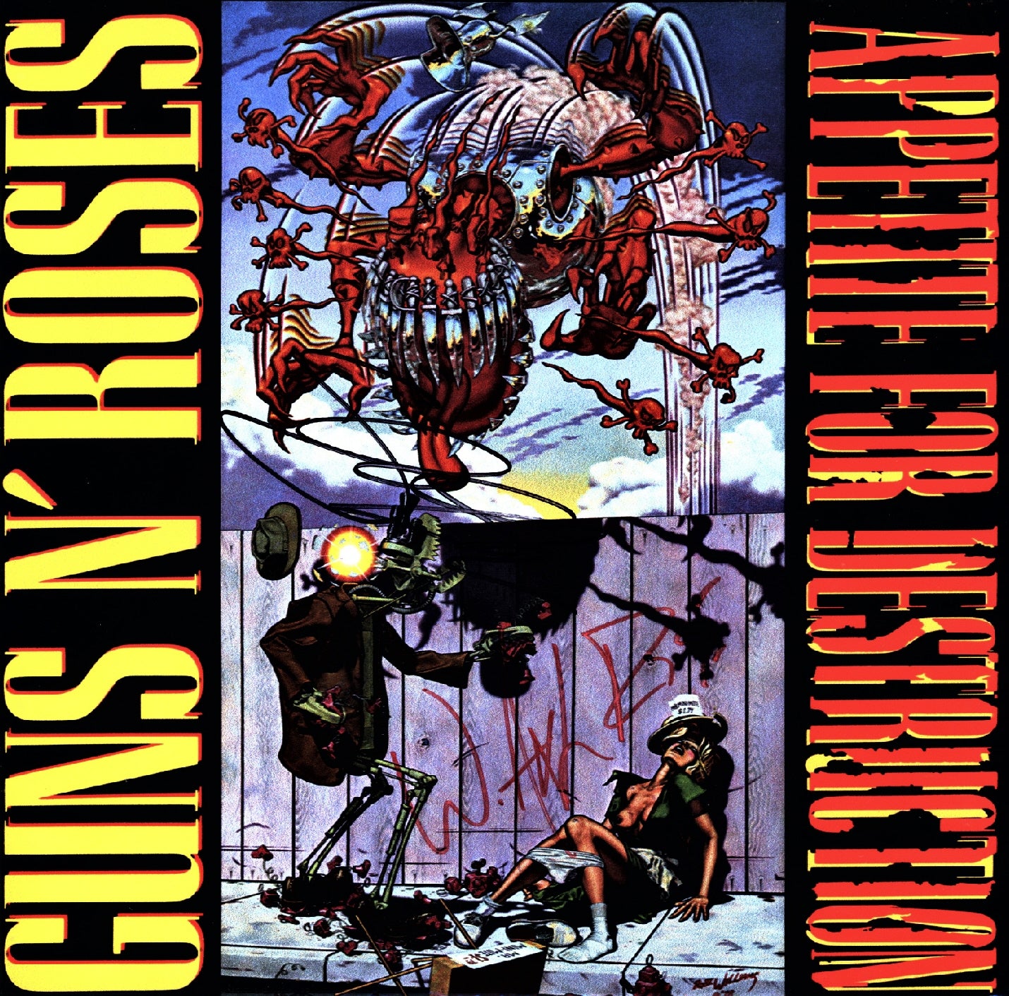 Guns N Roses Autographed Appetite For Destruction" Banned Cover" - Zion Graphic Collectibles