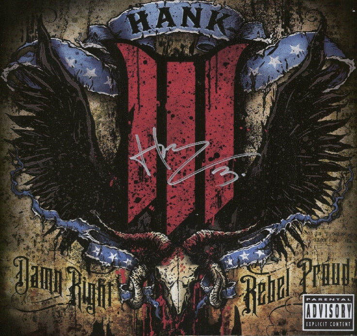 Hank 3 Autographed LP Flat - Zion Graphic Collectibles