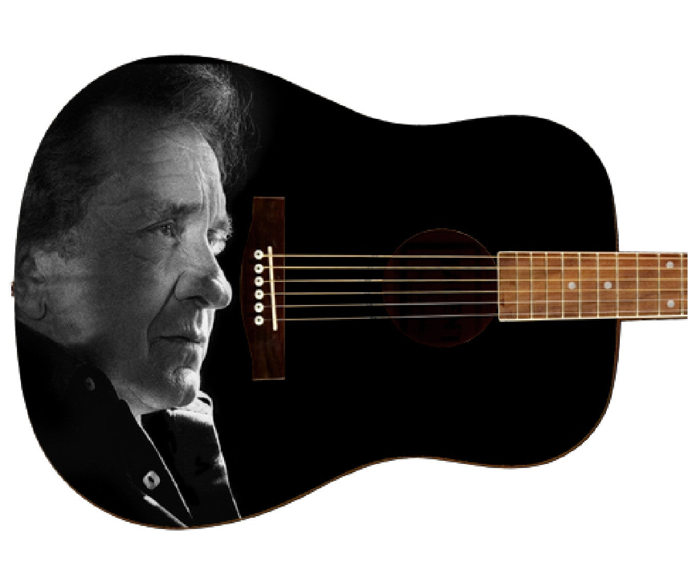 Johnny Cash Custom Guitar - Zion Graphic Collectibles