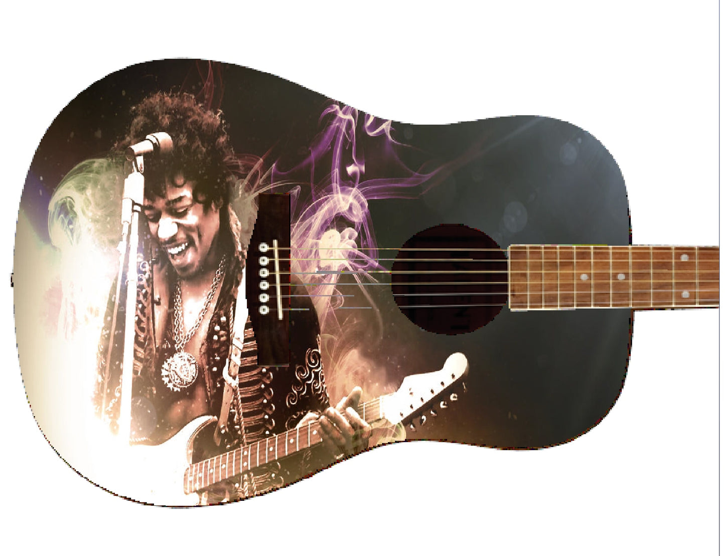 Jimi Hendrix Custom Guitar - Zion Graphic Collectibles