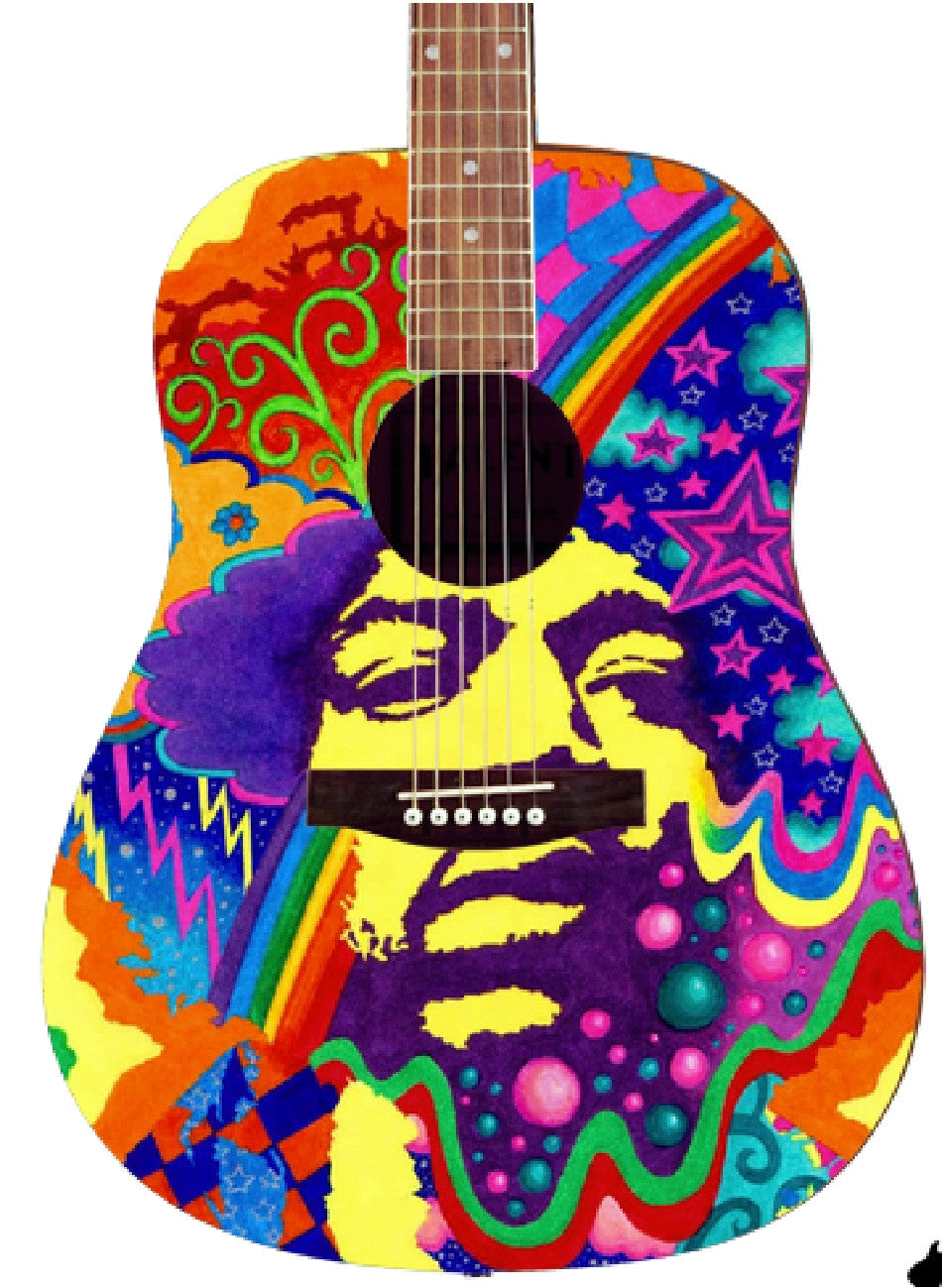 Jimi Hendrix Custom Guitar - Zion Graphic Collectibles