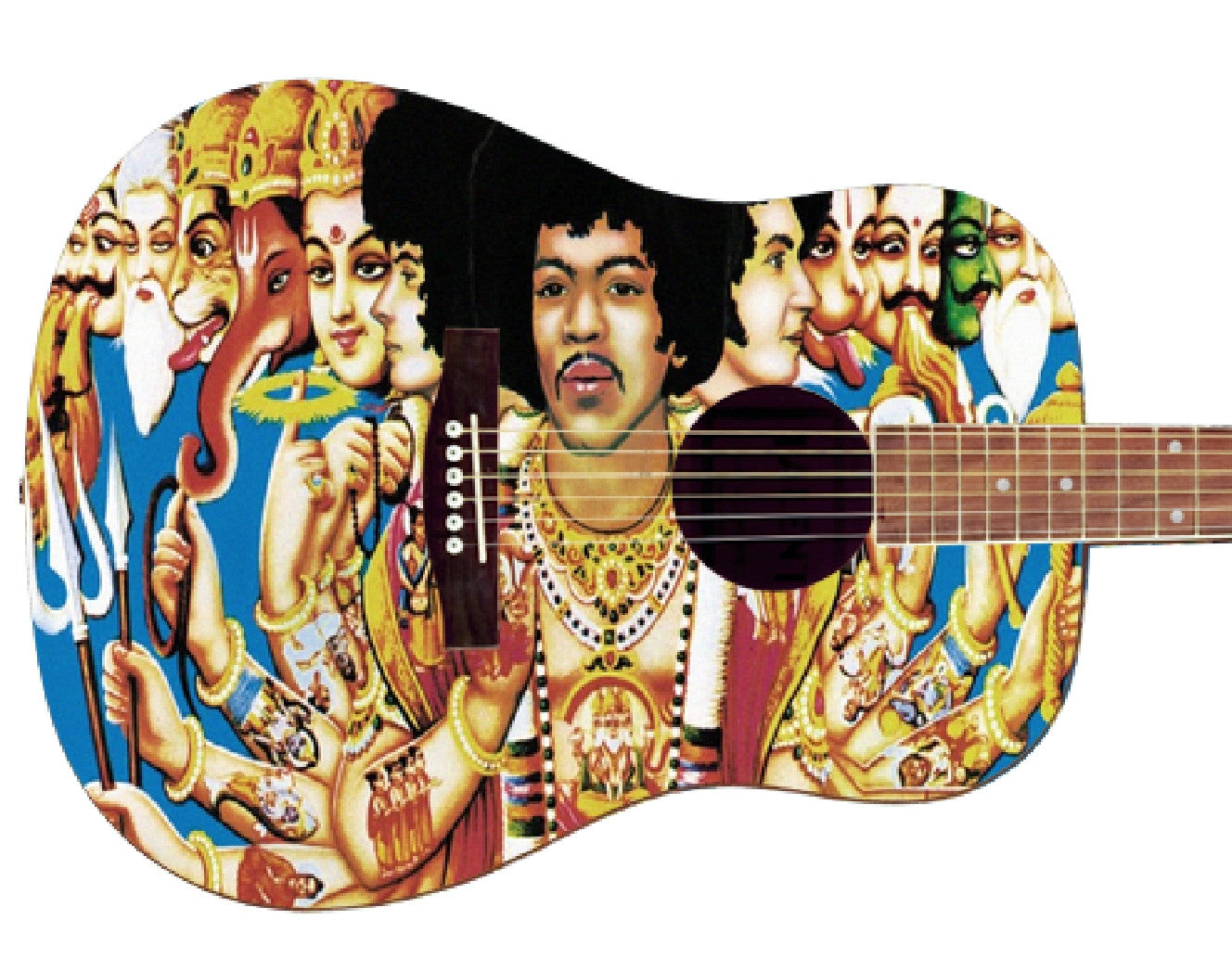 Jimi Hendrix Custom Guitar - Zion Graphic Collectibles