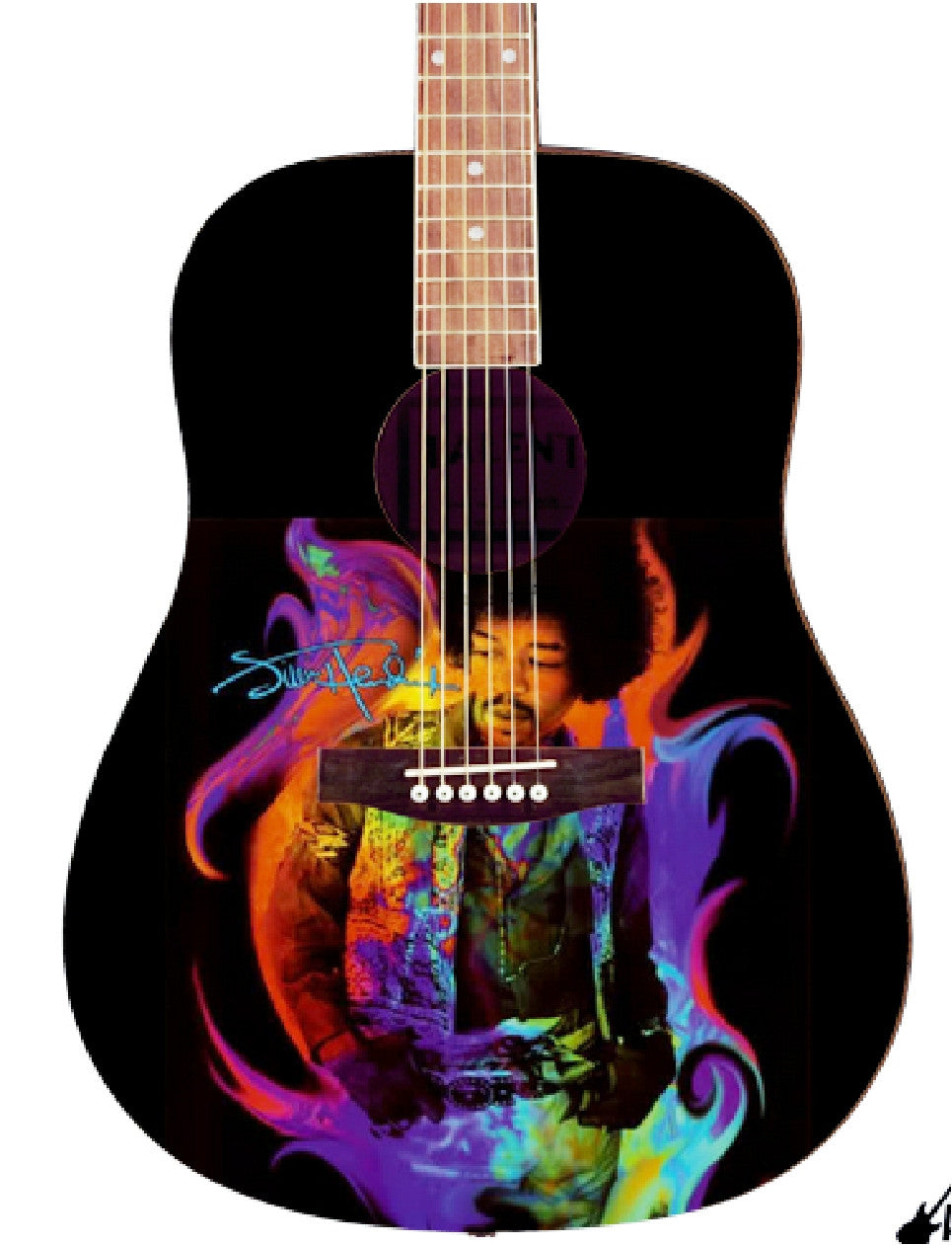 Jimi Hendrix Custom Guitar - Zion Graphic Collectibles