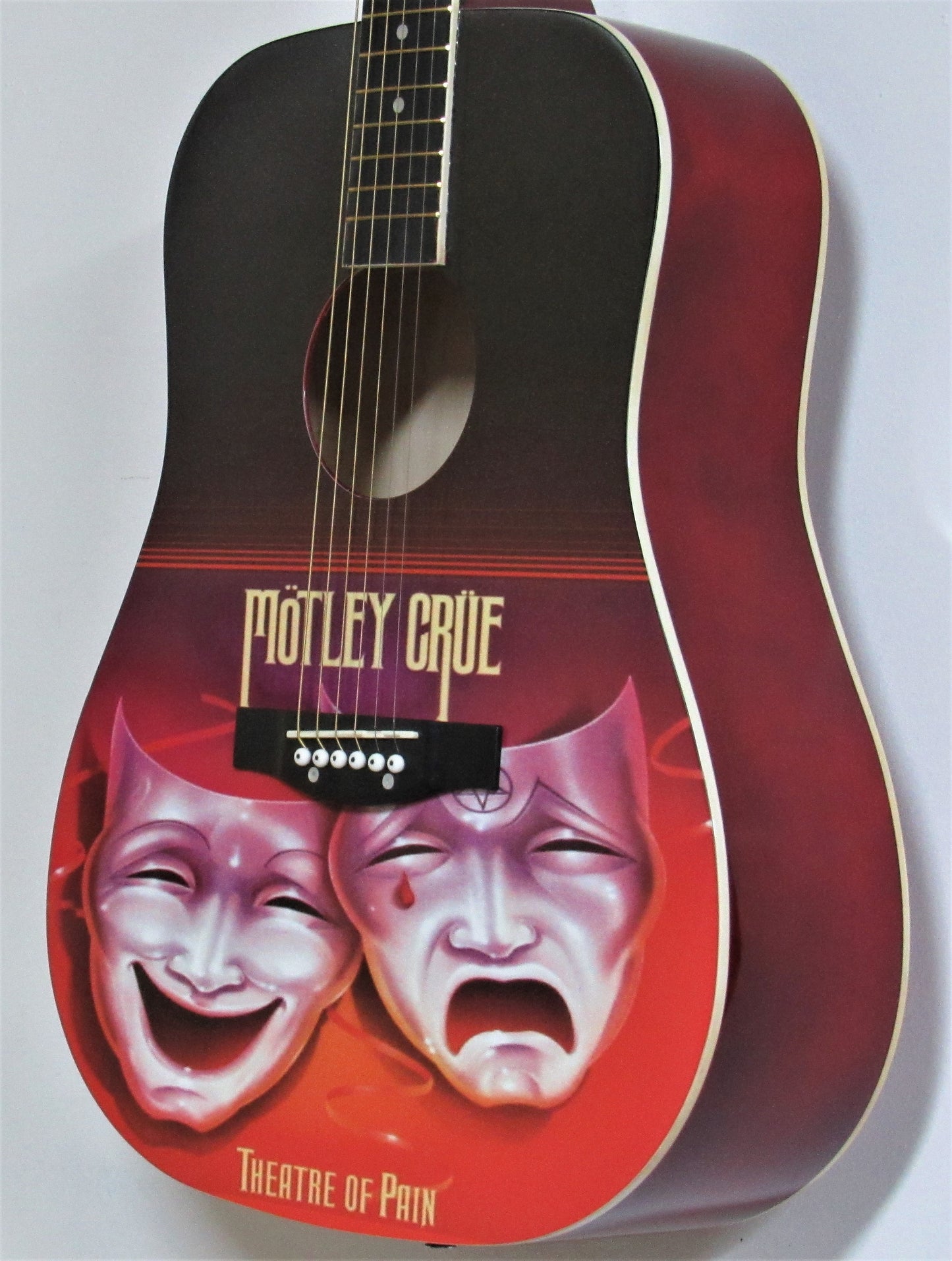 Motley Crue "Theatre Of Pain" Custom Guitar - Zion Graphic Collectibles
