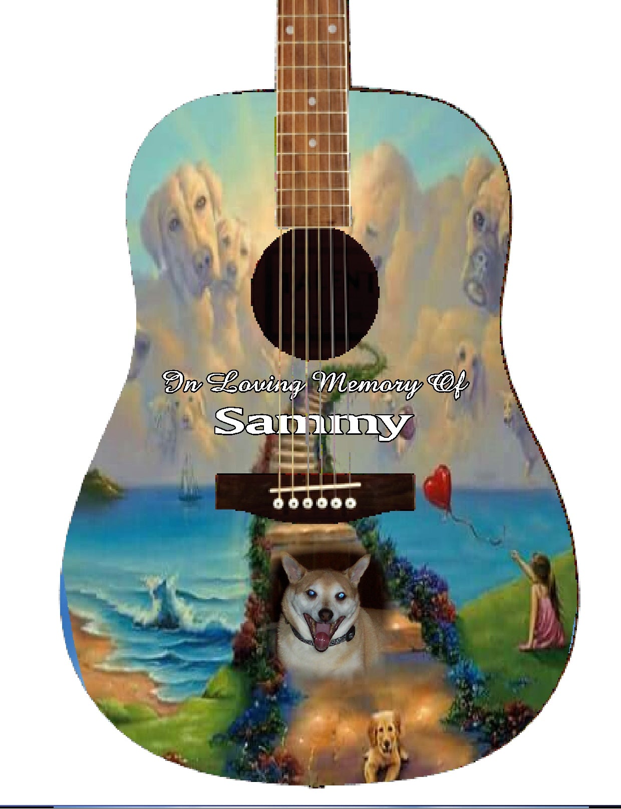 Custom Memorial Guitar - Zion Graphic Collectibles
