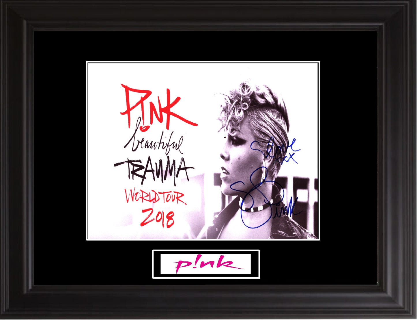 Pink Autographed Photo - Zion Graphic Collectibles
