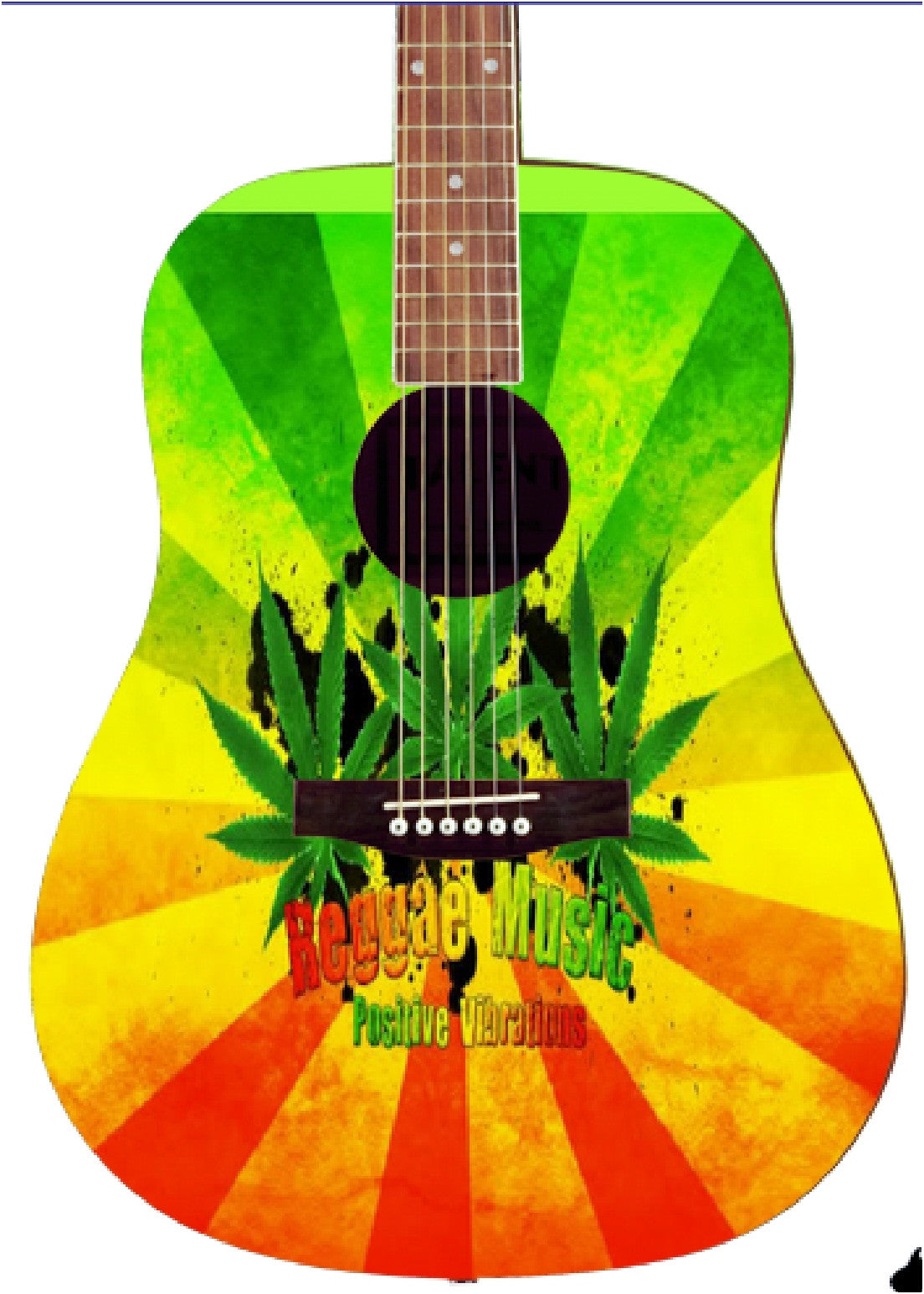 Rasta Custom Guitar - Zion Graphic Collectibles