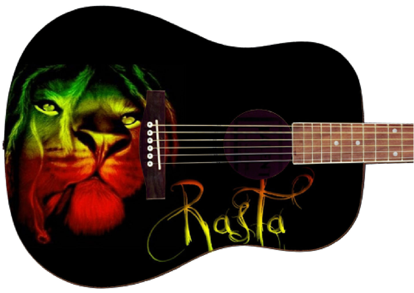 Rasta Custom Guitar - Zion Graphic Collectibles