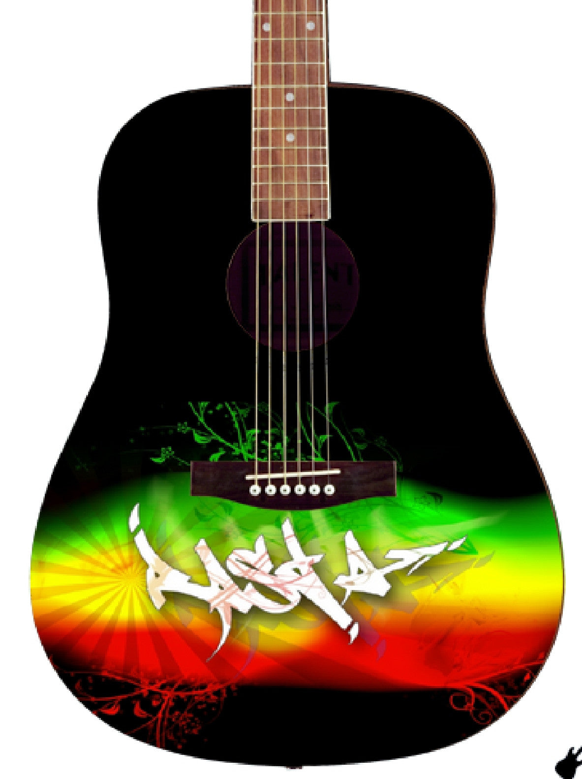 Rasta Custom Guitar - Zion Graphic Collectibles
