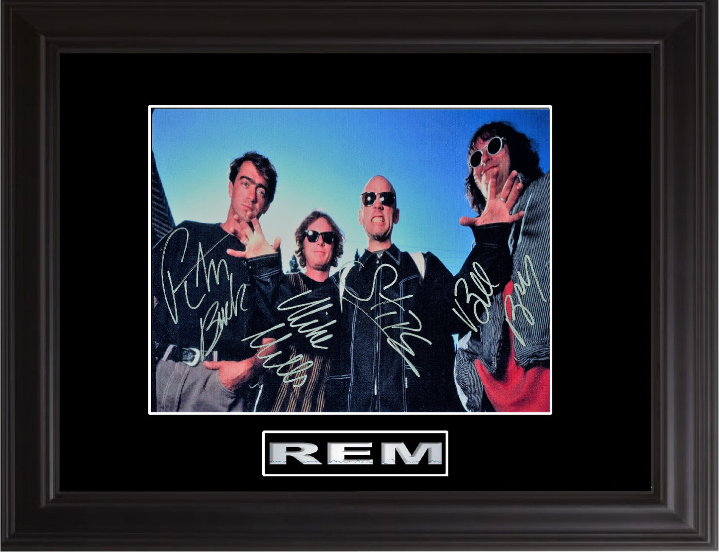 R E M Autographed Photo - Zion Graphic Collectibles