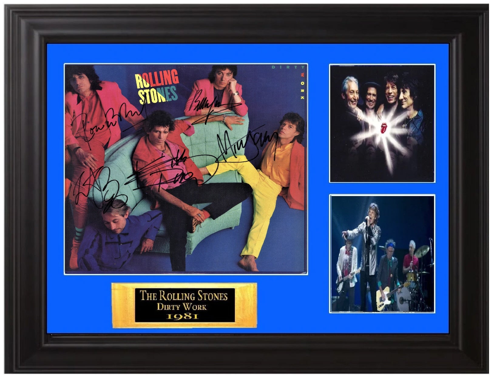 The Rolling Stones Band Signed Dirty Work Album Zion Graphic Collectibles