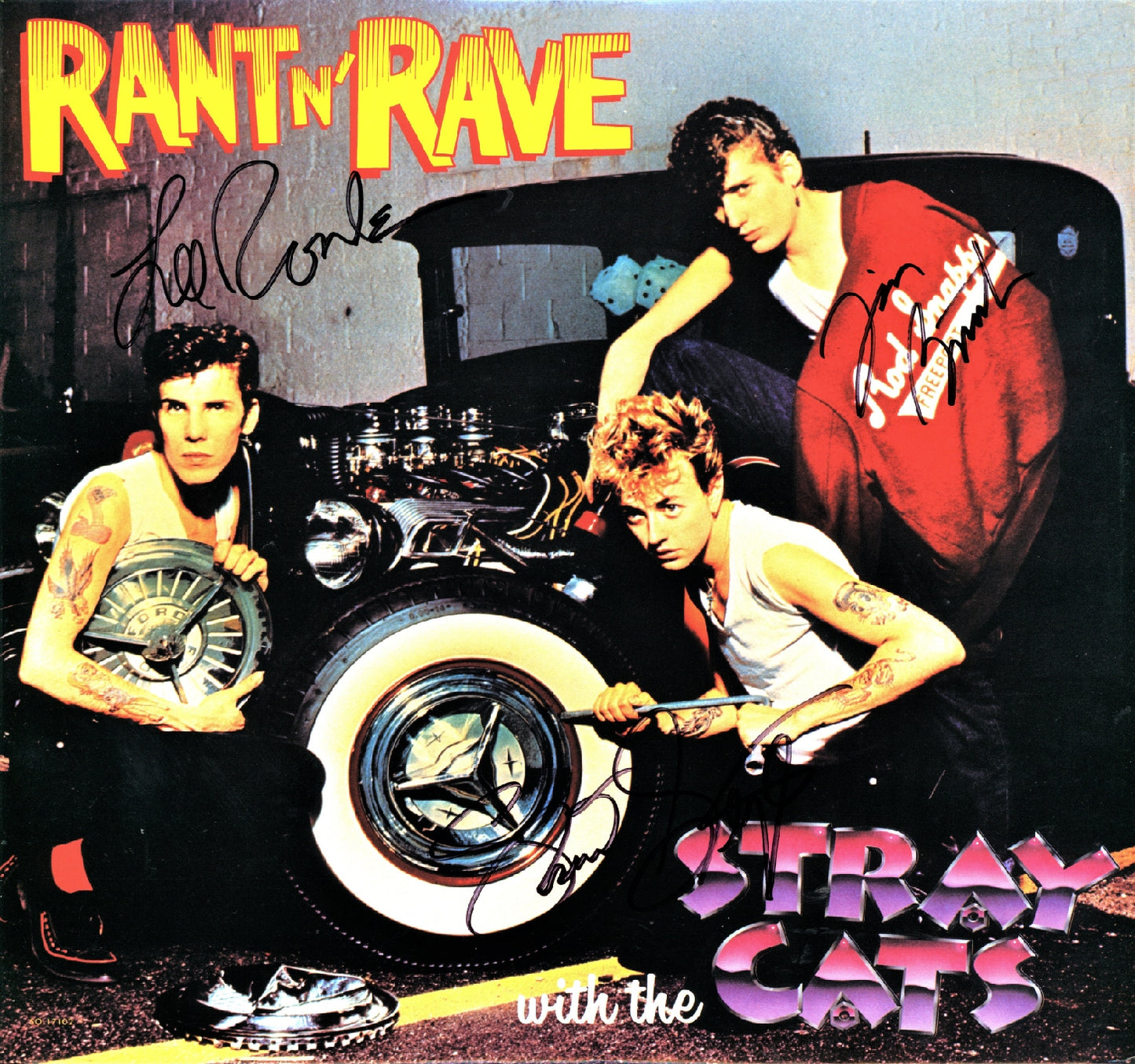 Stray Cats Autographed lp - Zion Graphic Collectibles