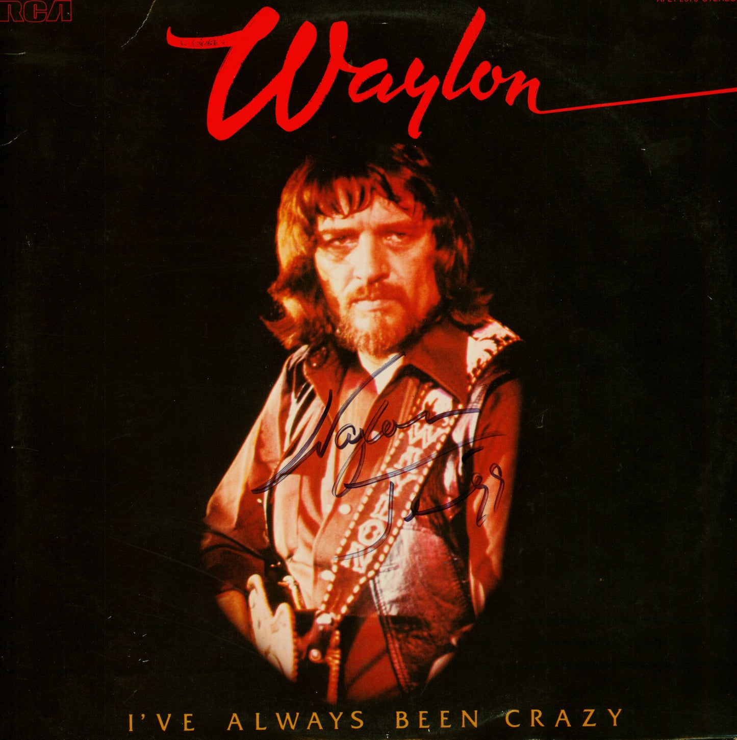 Waylon Jennings Autographed Lp "I've Always Been Crazy" - Zion Graphic Collectibles