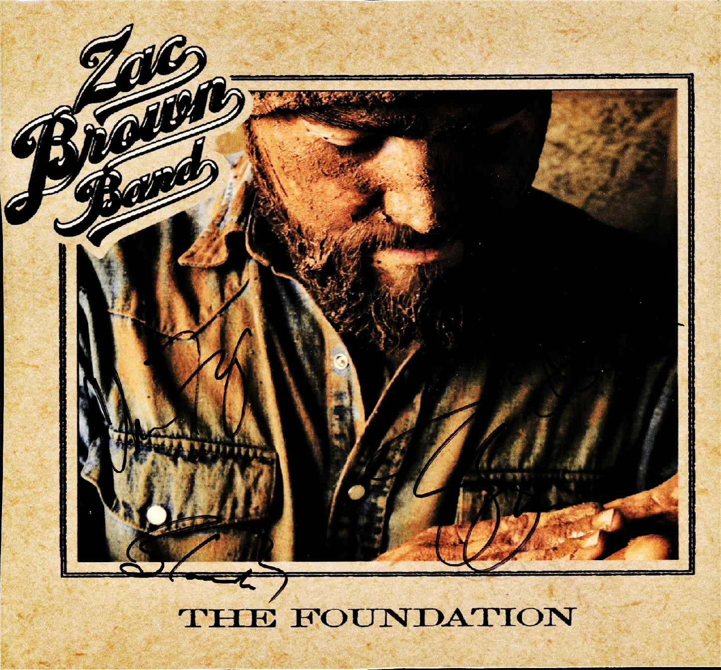 Zac Brown Band Autographed LP flat - Zion Graphic Collectibles