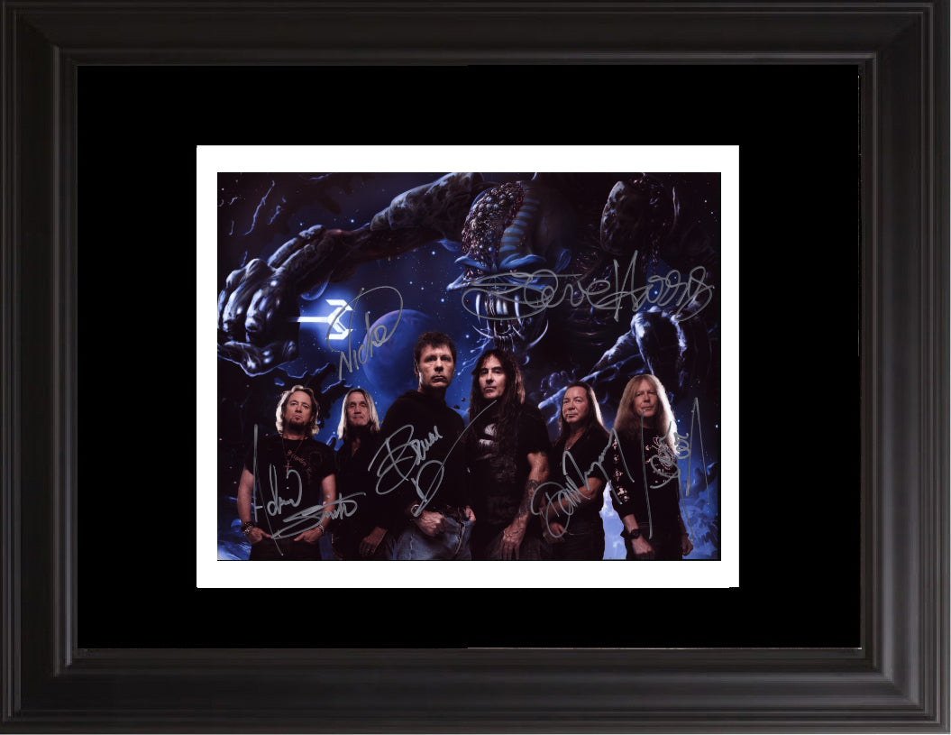 Iron Maiden Autographed Photo | Professionally Framed - Zion Graphic Collectibles