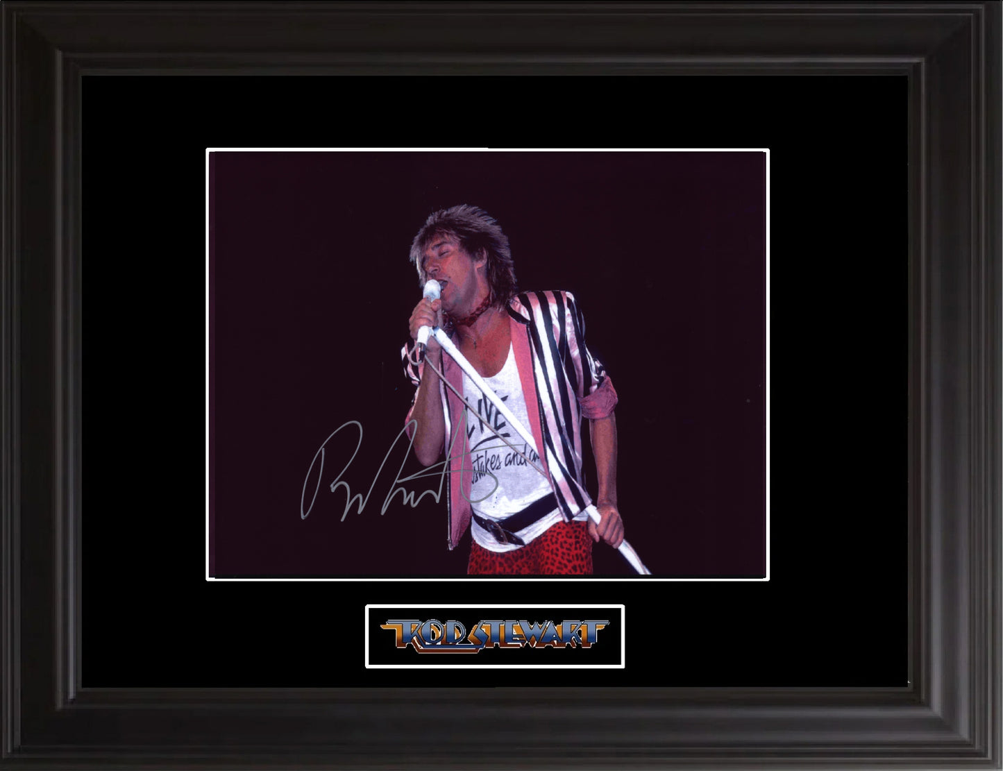Rod Stewart Autographed Photo | Professionally Framed - Zion Graphic Collectibles
