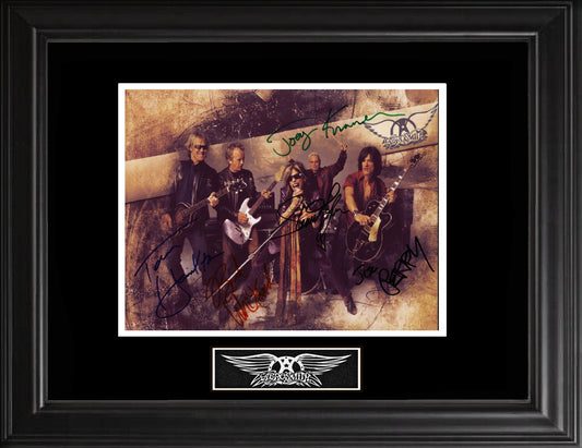 Aerosmith Autographed Photo | Professionally Framed - Zion Graphic Collectibles